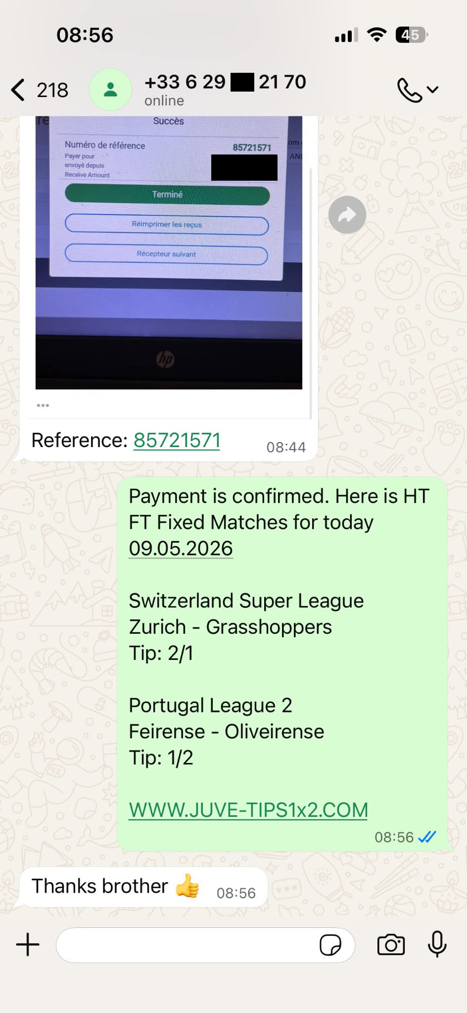 France Fixed Match