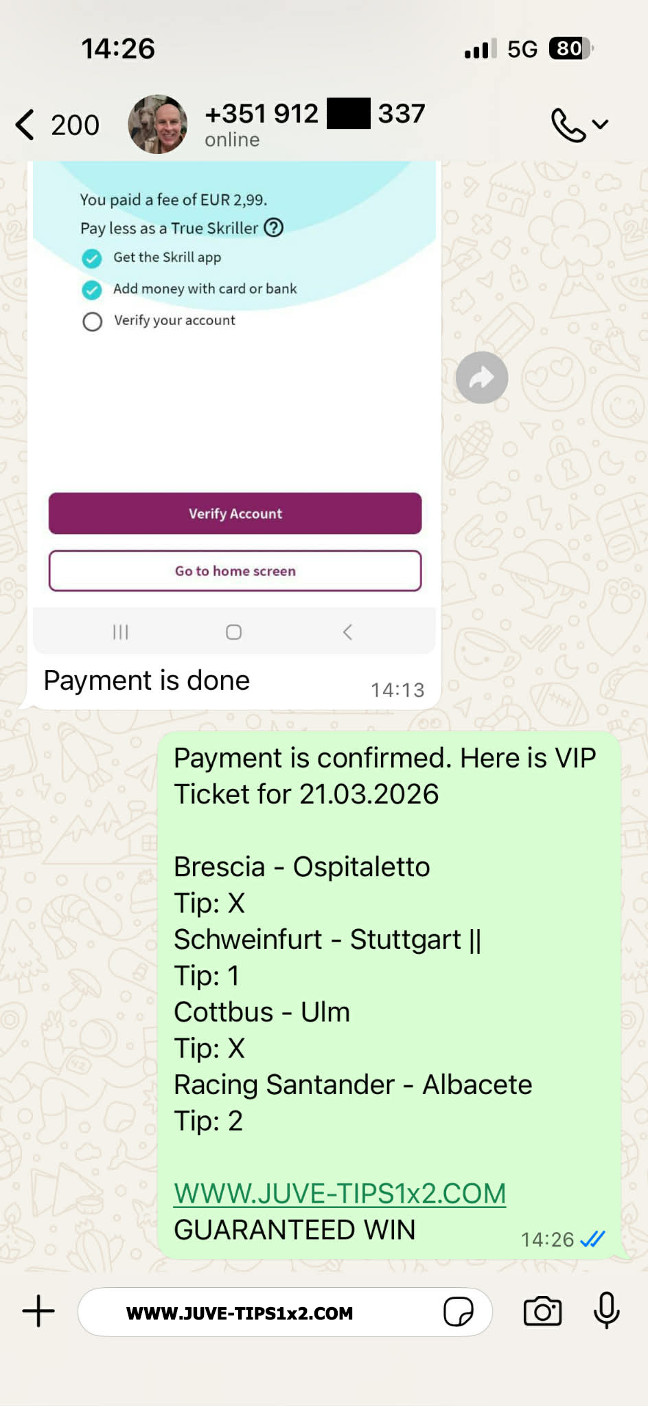 Secret Fixed Matches