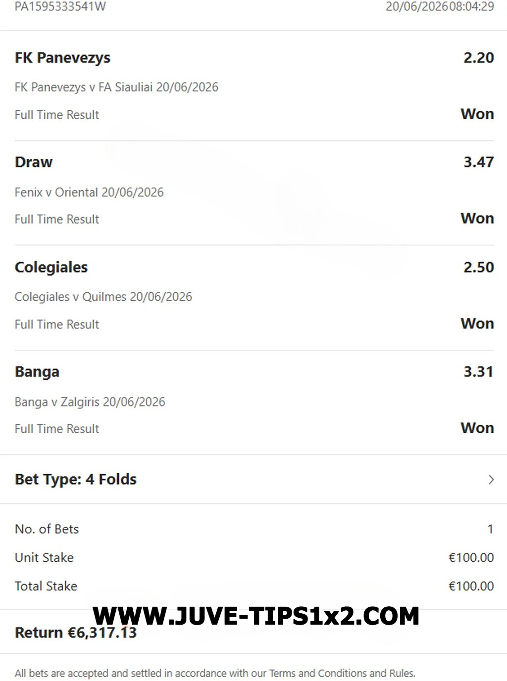 VIP Fixed Matches