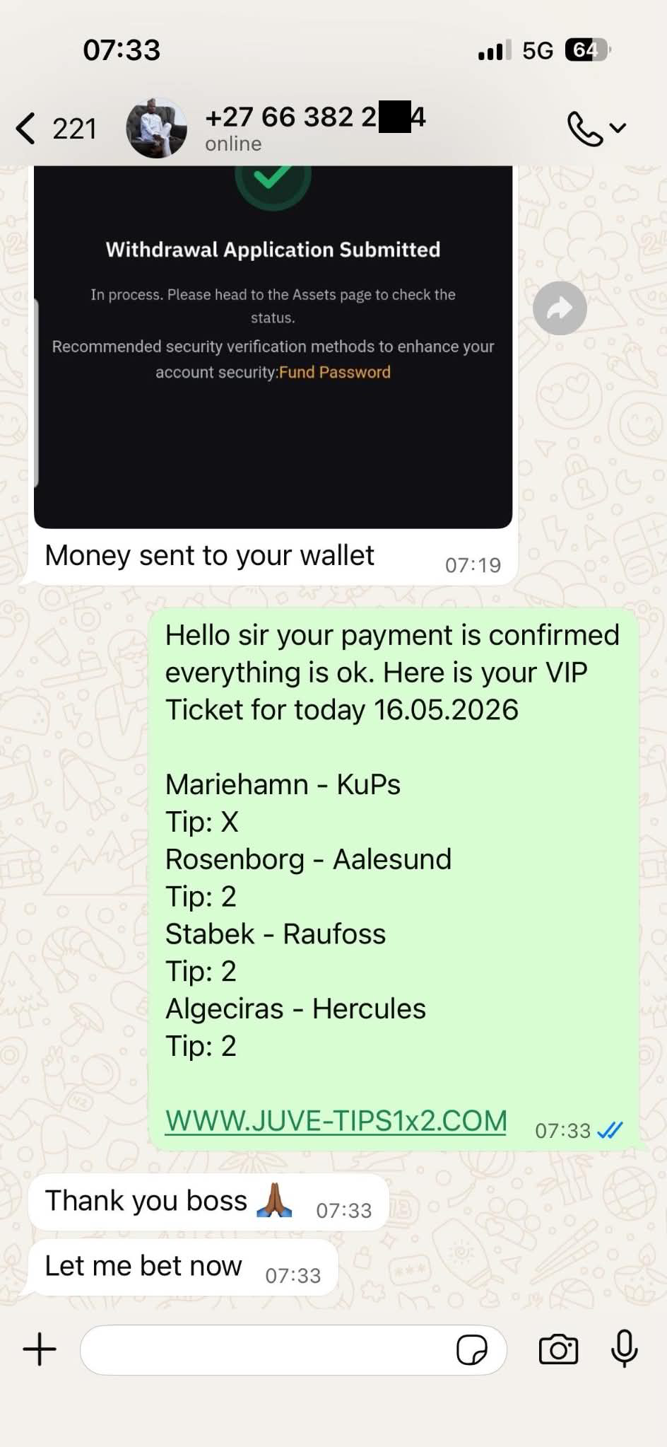 VIP Ticket 1x2